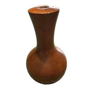 Vintage Oregon Myrtlewood Vase 7" Handcrafted Wooden Decorative Piece